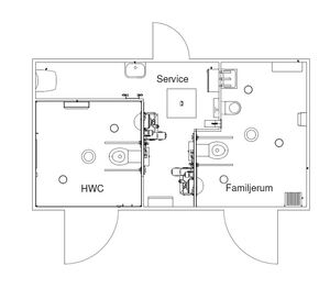 Floor plan public toilet for children